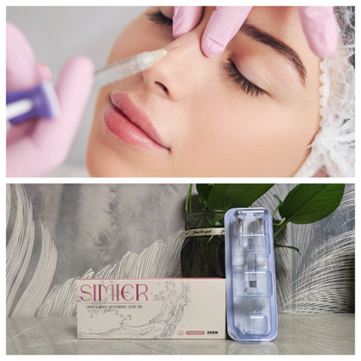 횡단 연결 된 나트륨 히알루네이트 젤 1ml 2ml 히알루론산 코 필러