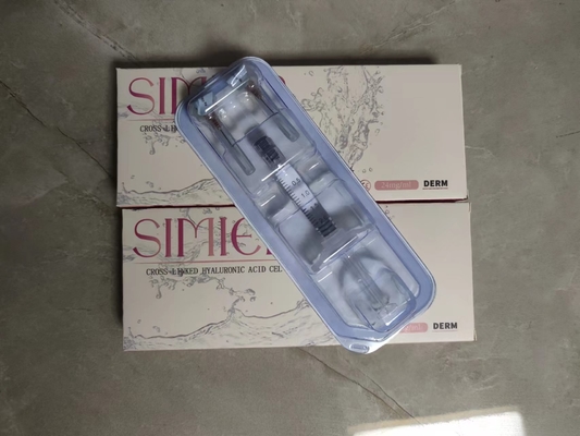 투명 피부 입술 얼굴 피부 필러 24mg/Ml 히알루론산 주입